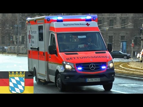 [MÜNCHEN] BRK RTW Lehel 71/01 auf Einsatzfahrt (SiKo 17)