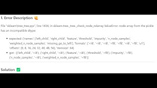 ValueError: node array from the pickle has an incompatible dtype | Aryadrj | IT