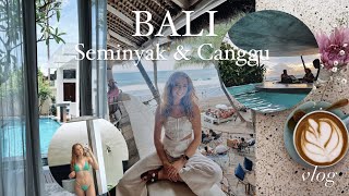 Travel vlog - BALI VLOG 🌸🌼🌺 Seminyak & Canggu - lots of yoga, beaches, good coffee and food! 🌴🧉🤍👙