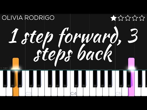 Olivia Rodrigo - 1 step forward, 3 steps back | EASY Piano Tutorial