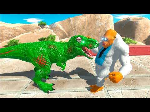 ⚡  ZOMBIE T-REX vs DOCTOR GORO THE GIANT DEATH RUN - 🦖 Animal Revolt Battle Simulator 🦕