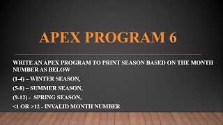 Apex Program for Practice 6