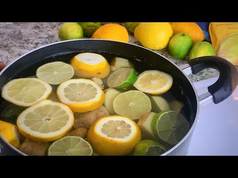 Homemade Ginger and Lemon tea/drink.  | Natural remedy for cold and flu |