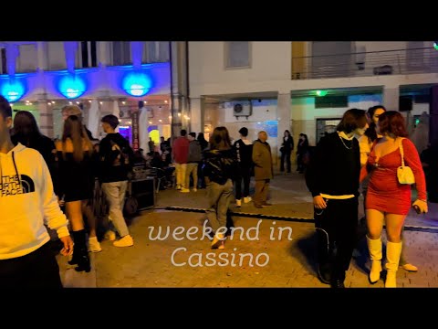 Cassino Italy 🇮🇹 Weekend Nights Life style  [4k] Walking tour