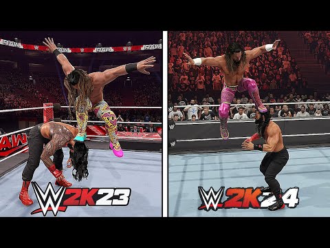 WWE 2K24 Vs. WWE 2K23 (Epic Finishers Comparison) !!!