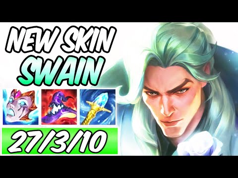 NEW SWAIN SKIN - CRYSTAL ROSE SWAIN MID GAMEPLAY S+ FULL AP | Build & Runes | League of Legends S11