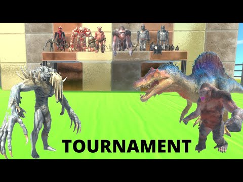 TOURNAMENT  -  INFERNALS AGAINST PRIMATES + CARNIVORE DINOS   ANIMAL REVOLT BATTLE SIMULATOR
