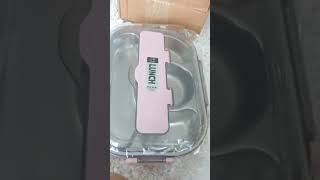 Unboxing 4 Compartment Steel Lunch Box from Amazon| #unboxing #steellunchbox #dabba #ashortaday