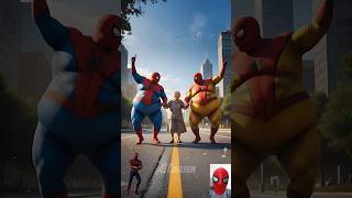 fatty Marvel and DC heroes 😱 and his clone dance with his grandmother #avengers #shorts #marvel