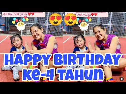 SELAMAT ULANG TAHUN AMEENA SAYANG, ANAK NYA PAPATA MAMANUR KE 4 TAHUN. SEMOGA PANJANG UMUR