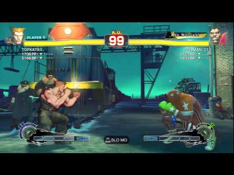 TOPKAT83 (Guile) Vs ICE_MAN_213 (Balrog) SSF4/AE Ranked Matches - PSN