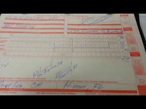 Part of a video titled how to make / do paper logs for semi truck drivers | Drivers Daily Log Book