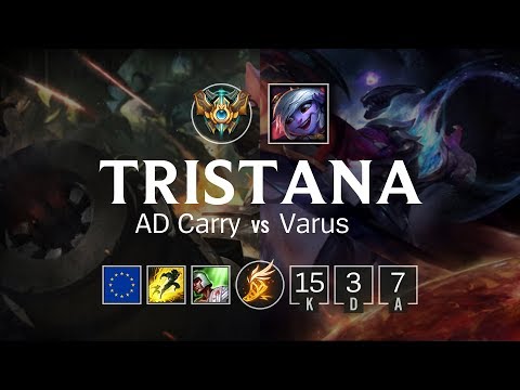 Tristana AD Carry vs Varus - EUW Challenger Patch 8.7
