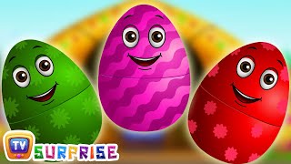 Surprise Eggs Nursery Rhymes | Old MacDonald Had A Farm | Learn Colours &amp; Farm Animals | ChuChu TV