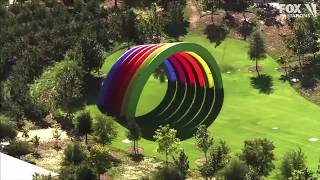 SkyFOX flies over Apple Park in Cupertino