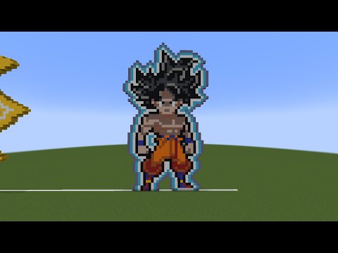 Goku(UI sign) Pixel art tutorial - Minecraft