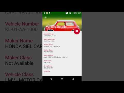 Kerala Vehicle Details Video