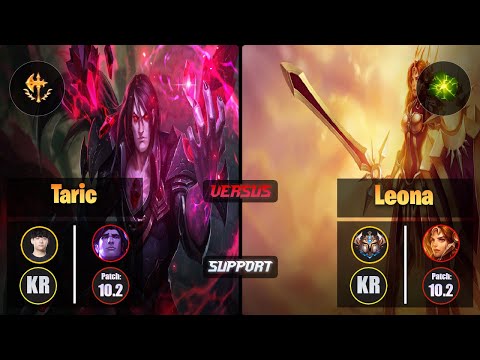Life [Conqueror] TARIC (Support) VS [Aftershock] LEONA - Challenger KR Patch 10.2