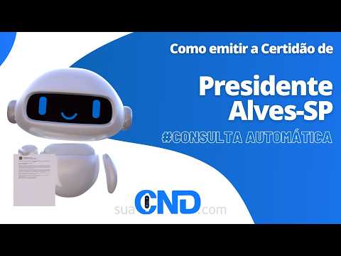 Como emitir a certidão negativa de  Presidente Alves-SP  em apenas 1 minuto! :)