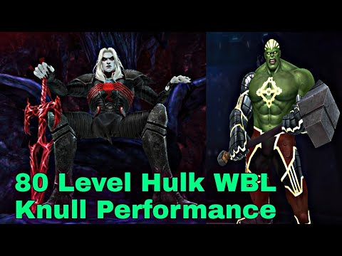 80 Level Hulk WBL Knull Performance Showcase With New Uniform - Marvel Future Fight