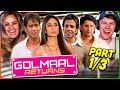 GOLMAAL RETURNS Movie Reaction Part (1/3)! | Ajay Devgn | Kareena Kapoor | Tusshar Kapoor