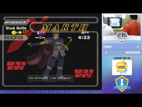 HFLAN 2017 - Prinz (Jigglypuff) vs. Makenshi (Marth) - Losers Top 16 - Melee Singles