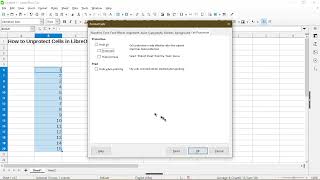 How to Unprotect Cells in LibreOffice Calc