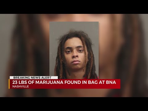 23 pounds of marijuana concealed in luggage at BNA