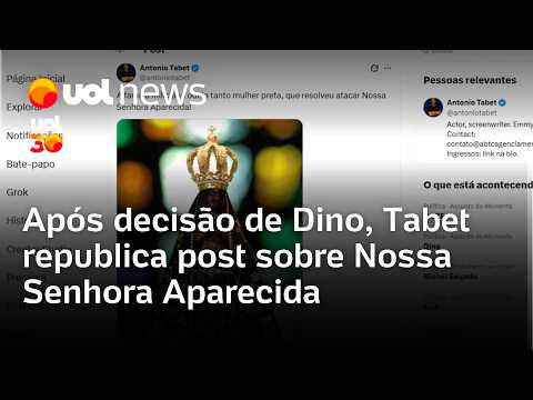 Após decisão de Dino, Tabet republica post sobre Nossa Senhora Aparecida