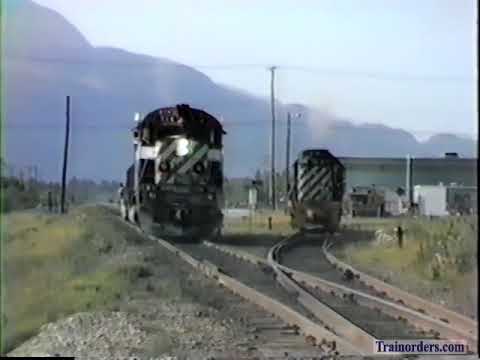Classic Railroad Series 985 - Squamish BC, August 1987, Train #1 and Power For Way Freight