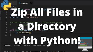 How to Zip All Files in a Directory in Python using ZipFile! Compressing Files in Python