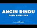 Angin Rindu Rony Parulian KARAOKE VERSION