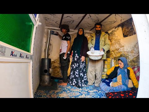 "Cozy Cave Upgrade: Amir and Family Install a Beautiful Oil Heater for Winter"