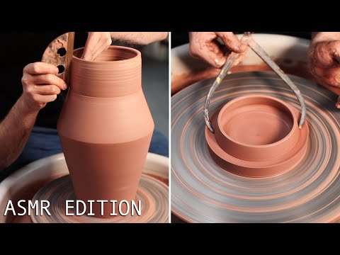 Making a Pottery Lidded Jar with 3.5kg of Clay — ASMR Edition
