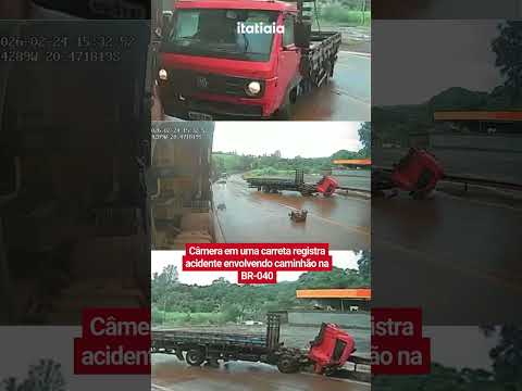 CÂMERA REGISTRA MOMENTO EXATO DE ACIDENTE NA BR-040