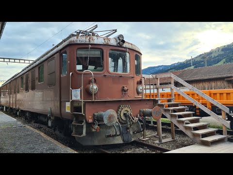 Rundgang durch die Ae 8/8 275 "Muni" der BLS in Frutigen.