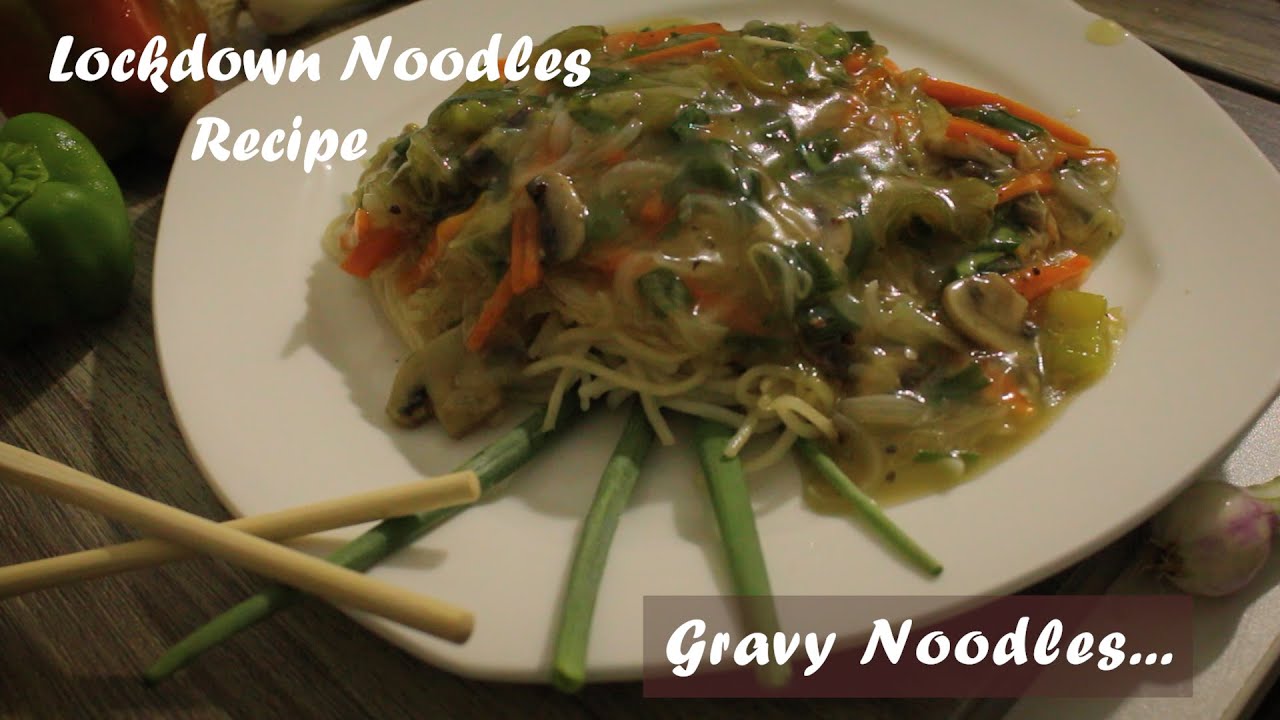 White Gravy Noodles | Gravy Chow | Mushroom Noodles | Restaurant style | Lockdown Noodles Recipe.