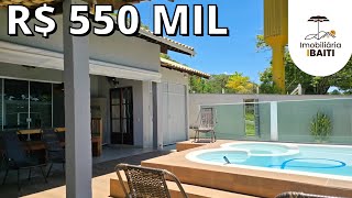 GATED HOUSE WITH 3 BEDROOMS, 2 SUITES AND POOL IN PARAÍSO DAS ÁGUAS R$ 550 THOUSAND-Code:2491