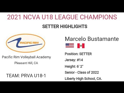 Marcelo Bustamante SETTER Highlights 2021 NCVA U18 LEAGUE CHAMPIONS