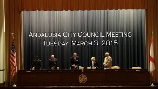 preview picture of video '20150303 - Andalusia City Council Meeting - March 3 2015'