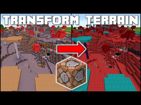 Minecraft - How To Transform Terrain With Commands FAST