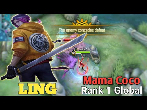 Enemy concedes defeat! Top 1 Global Ling By Mama Coco - Mobile Legends Bang Bang
