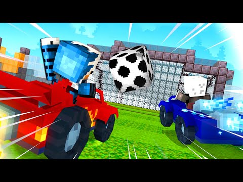 GIOCHIAMO A CALCIO CON LE MACCHINE SU MINECRAFT - ITA