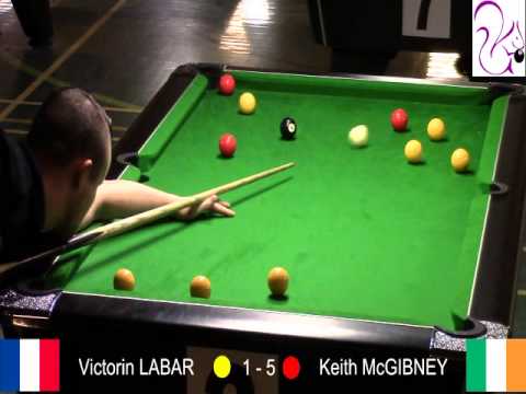 World Blackball Championships 2014 Perth Semi Final U23 Victorin Labar vs Keith McGibney 7