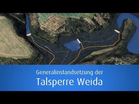 Abstau der Talsperre Weida
