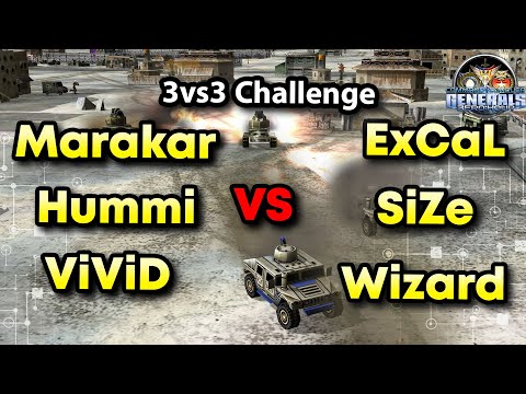 Marakar Hummi ViViD vs ExCaL Size Wizard | 3v3 Challenge - Generals ZH