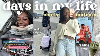 spend a few days with me ☕️📚🌨️ books i'm bringing on vacay, travel prep, new dji mic + current reads