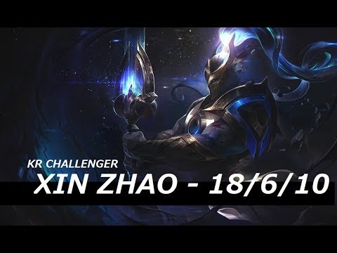 XIN ZHAO JUNGLE CHALLENGER (18/6/10) Patch 9.11 KR Ranked