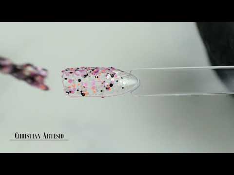 Ημιμόνιμο Βερνίκι Νυχιών Νο 203 Ροζ Απαλό Παγιέτα Flakes 10ml