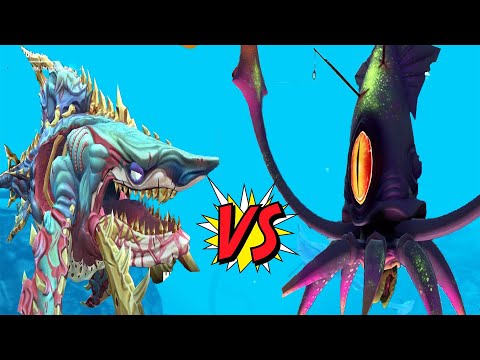 Hungry Shark World - ALPHA ZOMBIE SHARK VS COLOSSAL SQUID BOSS 2020